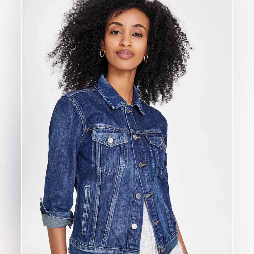 LUCKY BRAND Cotton Denim Trucker Jacket - Picture 4 of 15